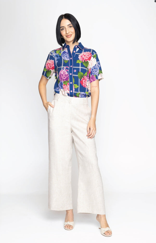 Bianca Linen Pant in oatmeal