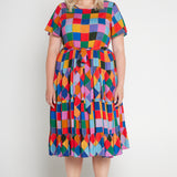 Lola Dress in name dropper gingham