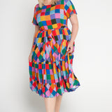 Lola Dress in name dropper gingham