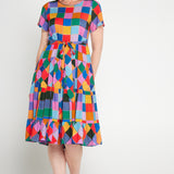 Lola Dress in name dropper gingham