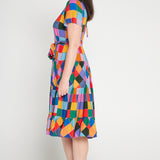 Lola Dress in name dropper gingham
