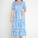 Elly Dress in something blue stripes