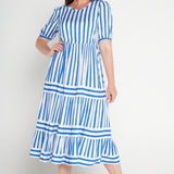 Elly Dress in something blue stripes
