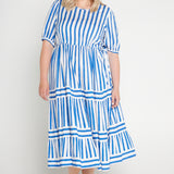 Elly Dress in something blue stripes