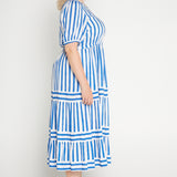 Elly Dress in something blue stripes
