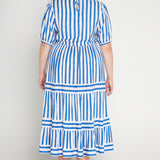 Elly Dress in something blue stripes