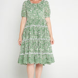 Eloise Dress in green lace