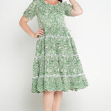 Eloise Dress in green lace