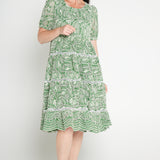 Eloise Dress in green lace