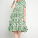 Eloise Dress in green lace