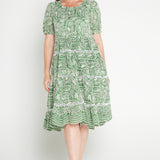 Eloise Dress in green lace