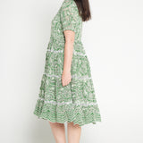 Eloise Dress in green lace