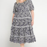 Eloise Dress in navy lace