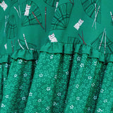 Maldives Mini Dress in lucky cat green