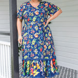 Maldives Midi Dress in little wonder navy