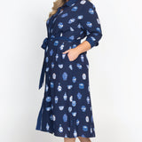 Maya Shirt Dress in a moment in time navy