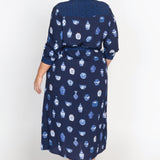 Maya Shirt Dress in a moment in time navy