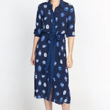 Maya Shirt Dress in a moment in time navy
