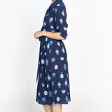 Maya Shirt Dress in a moment in time navy