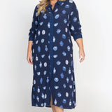 Maya Shirt Dress in a moment in time navy