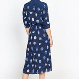 Maya Shirt Dress in a moment in time navy