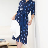 Maya Shirt Dress in a moment in time navy