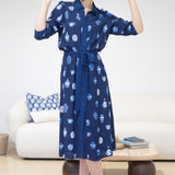 Maya Shirt Dress in a moment in time navy