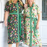 Maya Shirt Dress in hello sunshine black