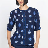 Penelope Blouse in a moment in time navy