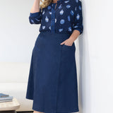 Penelope Blouse in a moment in time navy