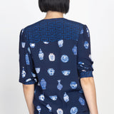 Penelope Blouse in a moment in time navy