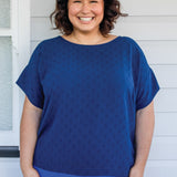 Poppy Top in navy