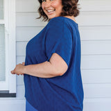 Poppy Top in navy
