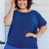 Poppy Top in navy