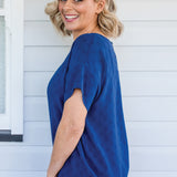 Poppy Top in navy