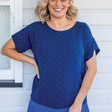 Poppy Top in navy