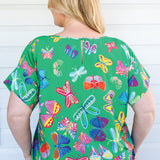 Poppy Top in social butterfly green
