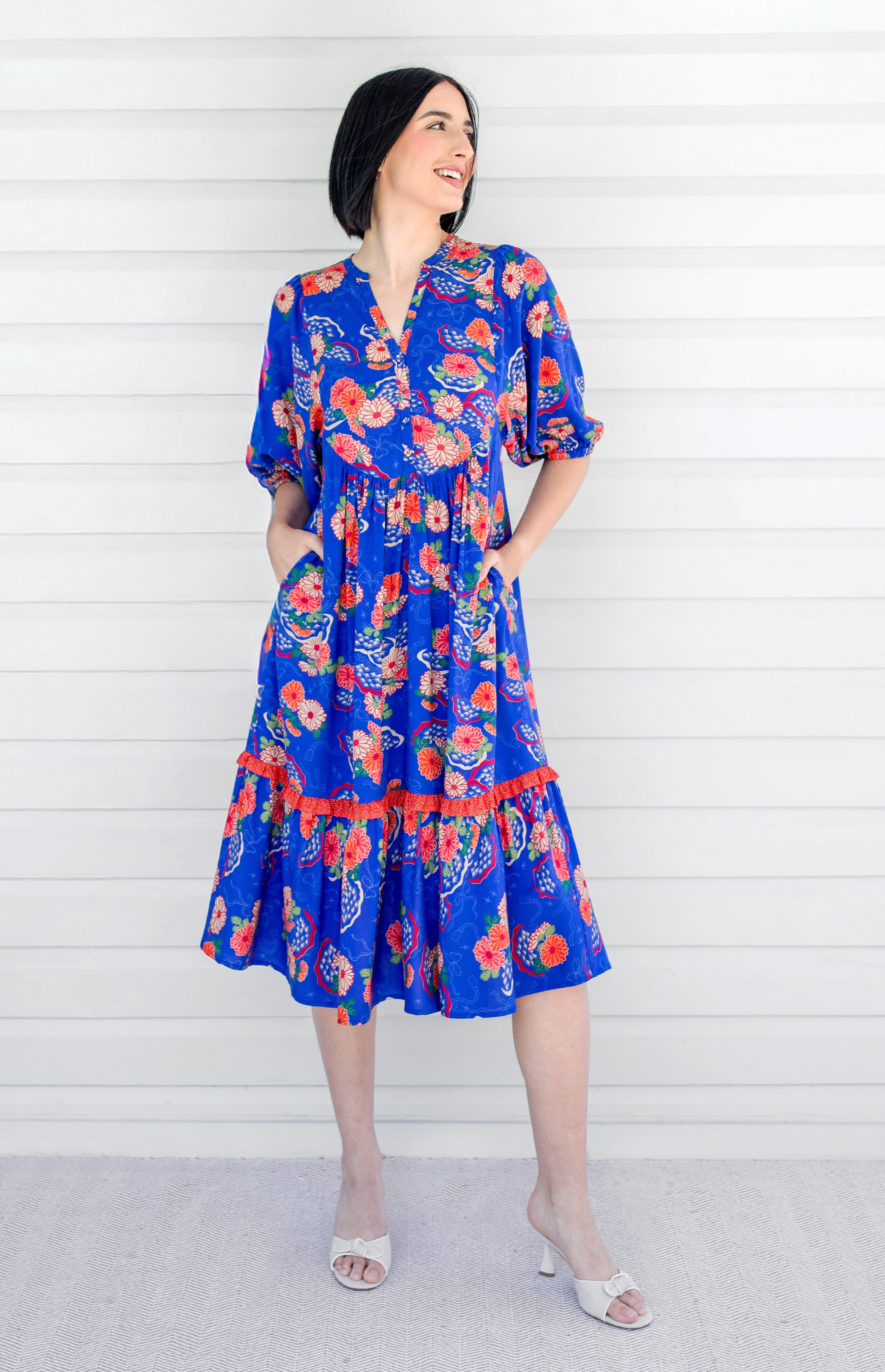 portofino midi dress Portofino Maxi Dress | Indigo Jacquard | Size L