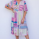 Portofino Midi Dress in seeing stripes pastel
