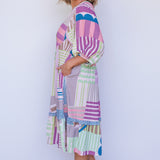 Portofino Midi Dress in seeing stripes pastel