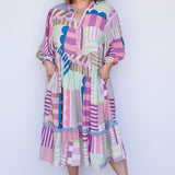 Portofino Midi Dress in seeing stripes pastel