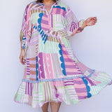 Portofino Midi Dress in seeing stripes pastel