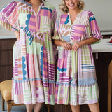 Portofino Midi Dress in seeing stripes pastel