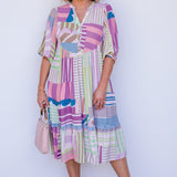 Portofino Midi Dress in seeing stripes pastel