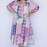 Portofino Midi Dress in seeing stripes pastel