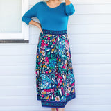 Tallulah Reversible Tee 3/4 sleeve in jasper