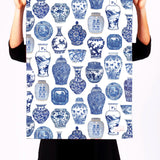 Tea Towel in a moment in time white
