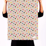 Tea Towel in rainbow dot sand
