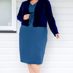 Maiocchi perfect velvet blazer in midnight - elegant cropped velvet jacket