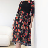Barbados Midi Dress in now or never black